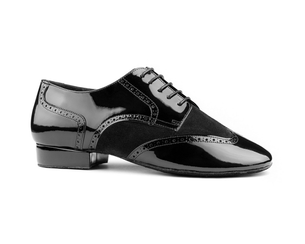 PD042 TANGO Black Leather and Nubuck Patent