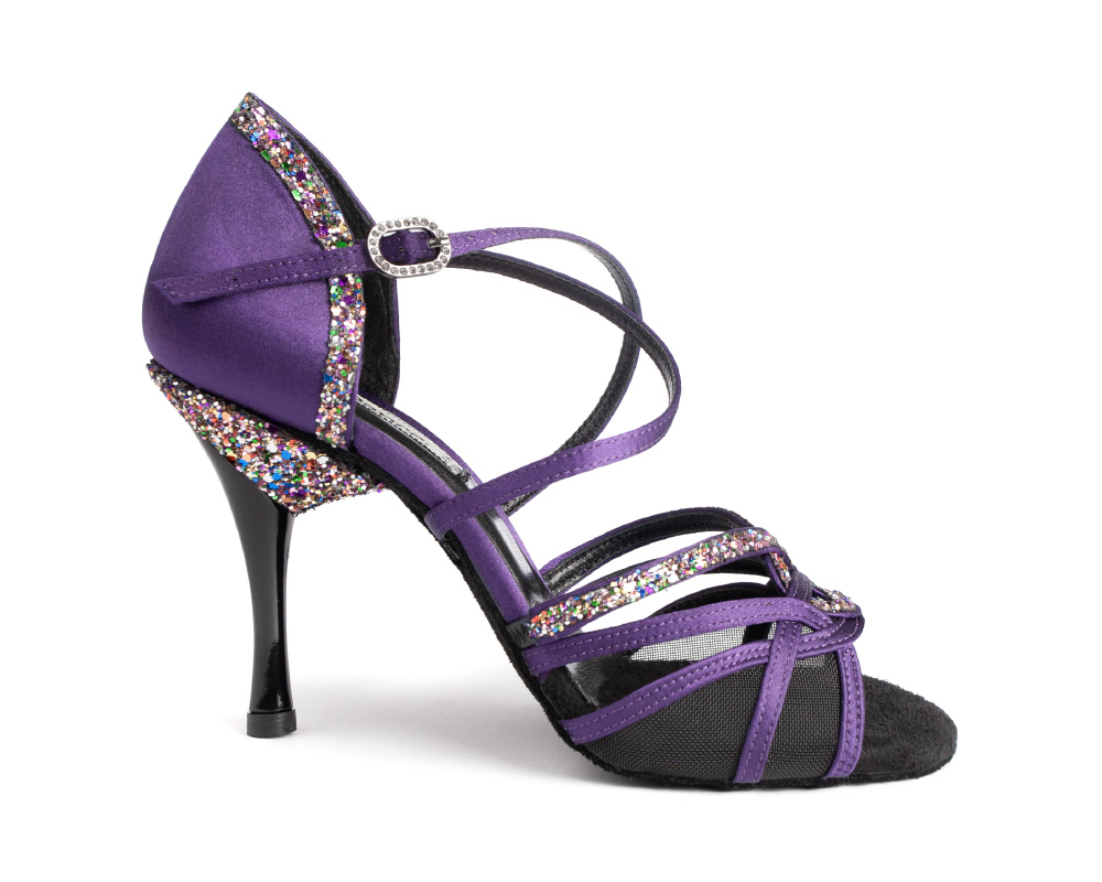 PD800 NET Purple Satin and Glitter