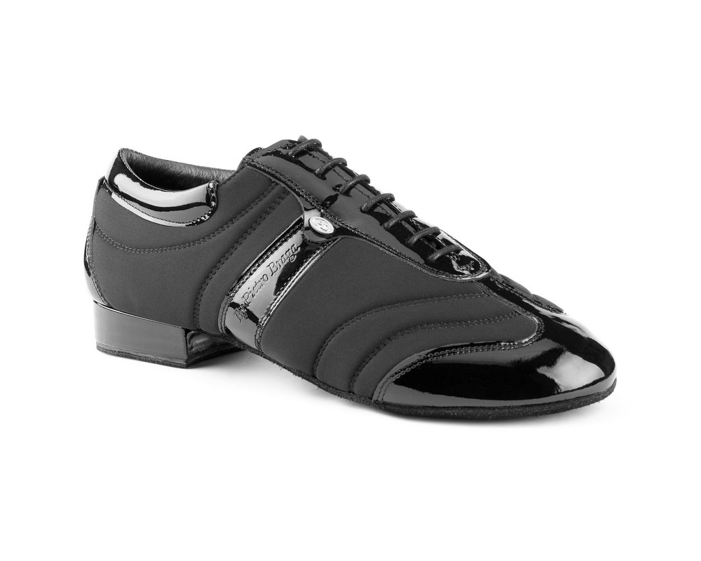 PD PIETRO BRAGA Black Lycra and Patent Suede Sole
